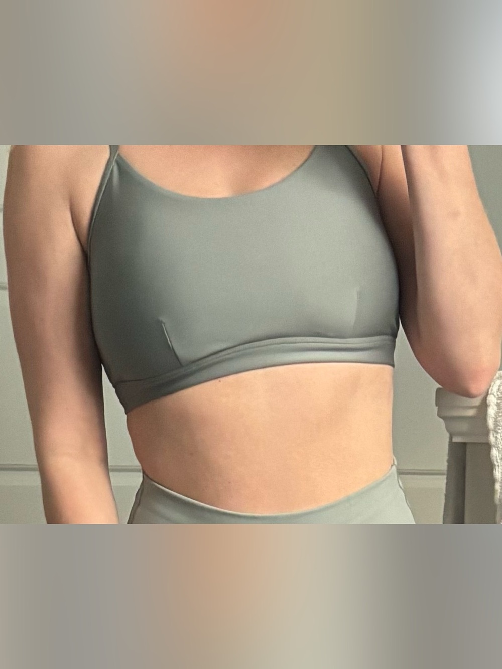 ALO Yoga Grey Seamless Scoop Bralette